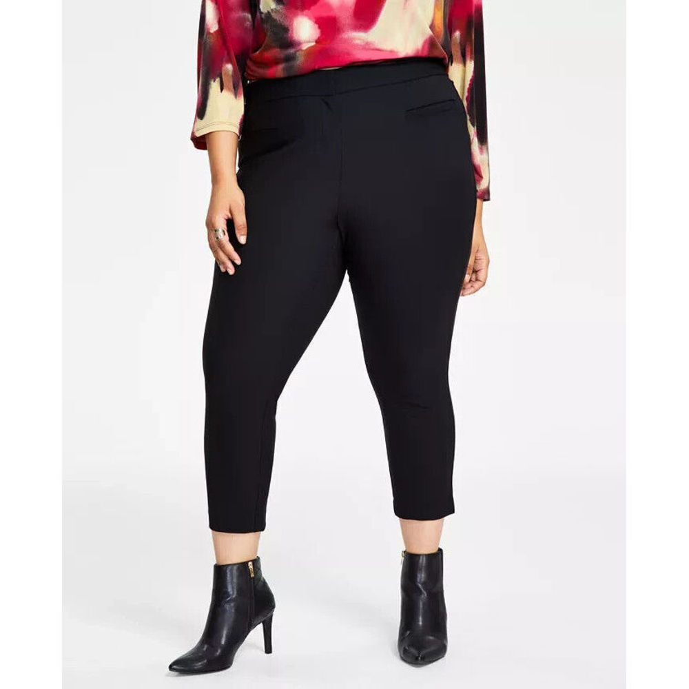 Calvin Klein Plus Size Women Cropped High Rise Black Dress Pants Size 22 - Picture 4 of 4